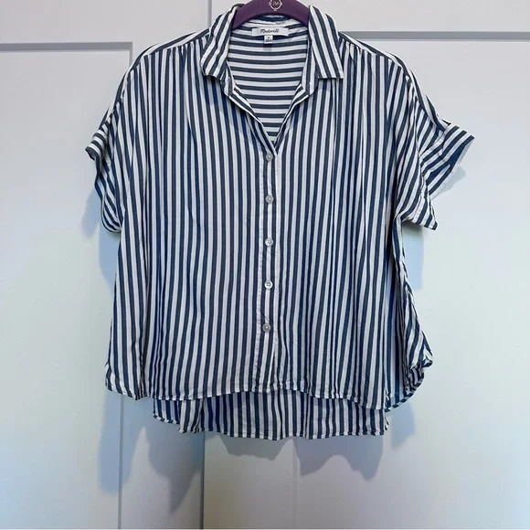 Madewell Hilltop Shirt in Savin Stripe - Picture 6 of 13